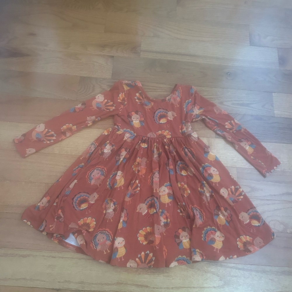Little Sleepies 4T Turkey Pattern Dress